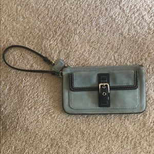 Coach baby blue wristlet